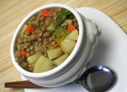 Vegetarische Linsensuppe